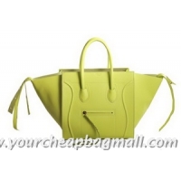 Lower Price Celine Luggage Phantom Original Leather Bags Lemon