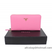 Prada 1M1188 Pink Saffiano Leather Wallet