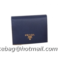Prada Saffiano Leather Bi-Fold Wallet 1M0204 Royal