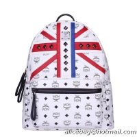MCM Medium Flag of UK Backpack MC5173 White