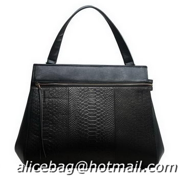 Youthful Celine EDGE Bag in Original Snake Leather 17260 3405 Black
