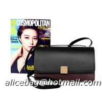 Best Price Celine Case Bag Original Leather 17081 328 Black&Burgundy