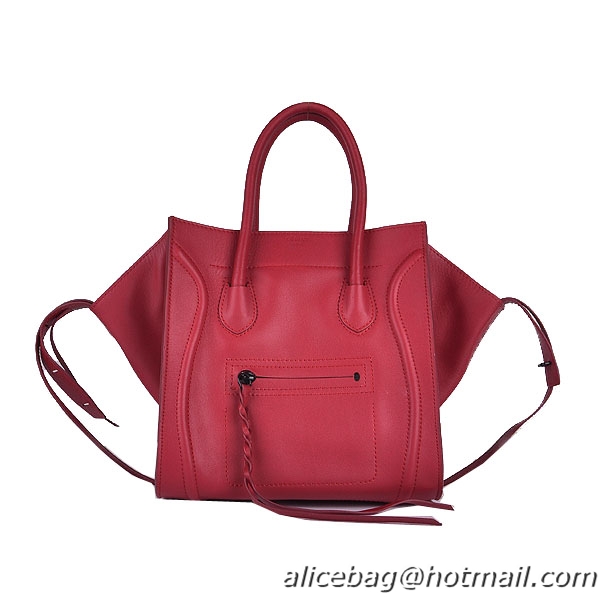 Popular Style Celine Micro Luggage Phantom Bags Original leather C1890 Red