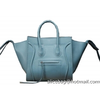 Inexpensive Celine Luggage Phantom Shopper Bags Original Leather 3341 SkyBlue