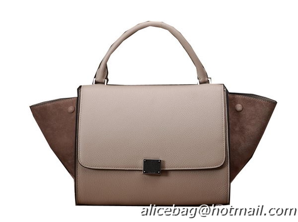 Celine mini Trapeze Top Handle Bag Original Grainy Leather 3342S Khaki