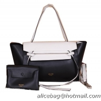 Celine Belt Bag Smooth Calfskin Leather C3396 Black&White