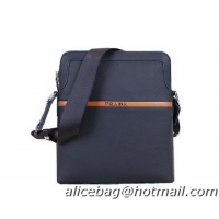 Prada Original Grainy Leather Messenger Bag P2621 Blue