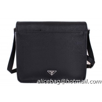 PRADA Original Saffiano Leather Messenger Bag VA3081 Black