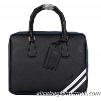 Prada Saffiano Leather Briefcase P241 Black