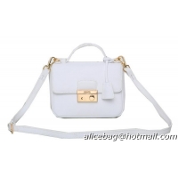 Prada Saffiano Leather Flap Bag BN0960 White