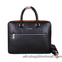 Prada Original Leather Briefcase P38081 Black