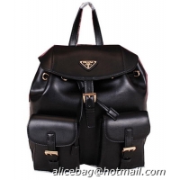 Prada Soft Calf Leather Backpack BZ2811 Black