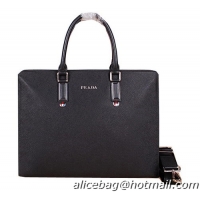 Prada Saffiano Leather Briefcase P88931 Black