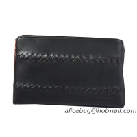 Prada Smooth Calfskin Leather Clutch P88012 Black