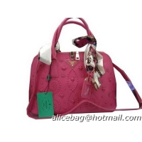 Prada Weave Leather Top Handle Bags BL0837A Rose