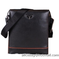 Prada Smooth Leather Messenger Bag P5201030 Black