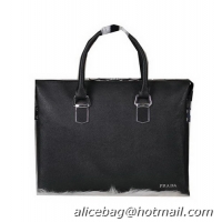 Prada Saffiano Calfskin Leather Briefcase BL2289 Black