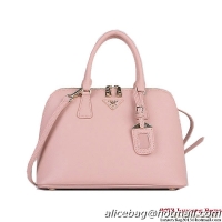 Inexpensive PRADA Saffiano Calf Leather Two Handle Bag BL0837 Light Pink