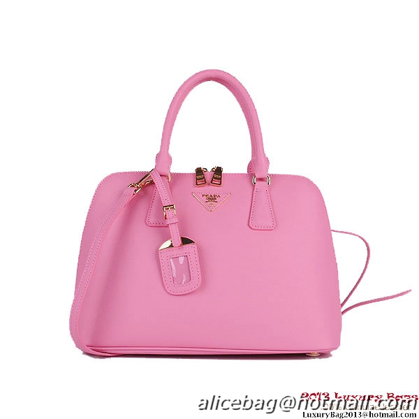 Free Shipping Discount PRADA Saffiano Calf Leather Two Handle Bag BL0837 Pink