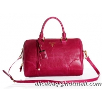 PRADA BN0822 Rose Bright Leather Two Handle Bag