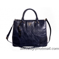 Prada Shiny Calf Leather Tote Bag BN2323 RoyalBlue