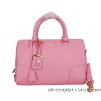 Prada Grainy Leather Boston Bags BL2214 Pink