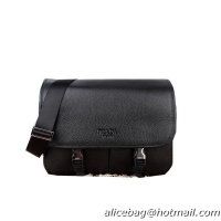 Prada Original Leather Messenger Bag VA0768P Black