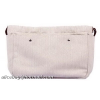 Hermes Linen Canvas Pouch H1229 OffWhite