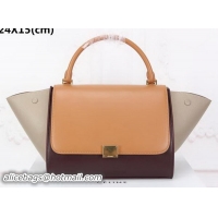 Cheap Price Celine Trapeze Bag Original Suede Leather CT3342 Wheat&Brown&Apricot
