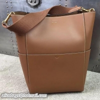 Traditional Discount CELINE Sangle Seau Bag in Original Leather C16212 Wheat