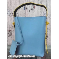 Fashion CELINE Twisted Cabas Bag C16211 SkyBlue&Orange
