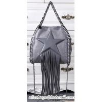 Top Design Stella McCartney Falabella Fringed Star Mini Tote Bag SM8865 Dark Grey