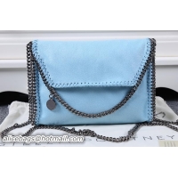 Luxury Cheap Stella McCartney Falabella PVC Cross Body Bags SM875 Light Blue