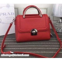 Luxury Cheap Prada Flap Shoulder Bag Calfskin Leather BN2802 Red