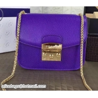 Good Quality PRADA Flap Shoulder Bag Grainy Leather BT1093 Violet