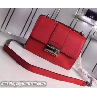 Unique Discount Prada Flap Shoulder Bag Calfskin Leather 1BD080 Red