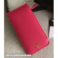 Grade Low Cost Prada Saffiano Leather Business Card Holder BR1751 Rose