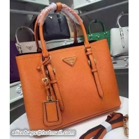Chic Prada Saffiano Leather Tote Bags BN2821 Orange