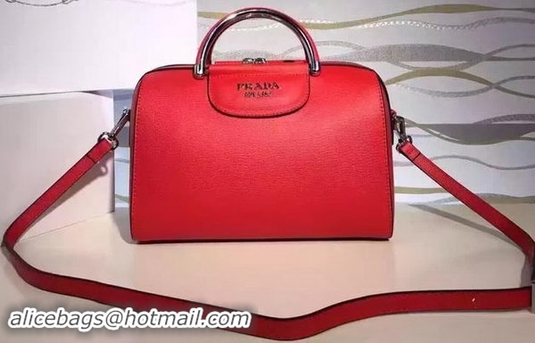 Low Price Prada Boston Bag Calfskin Leather 1BD050 Red