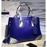Famous Prada Calfskin Leather Tote Bag BN2273 Blue