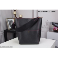 Grade Quality CELINE Sangle Seau Bag in Original Goat Leather C3360 Black