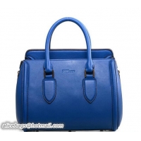 Buy Luxury ALEXANDER MCQUEEN Heroine Medium Original Leather Top Handle Bag 8817 Blue