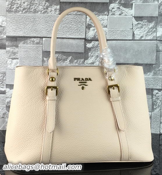 Luxury Prada Calfskin Leather Tote Bag BL2967 OffWhite