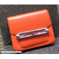 Cheap Hermes Original Swift Leather Roulis Bag 703053 Orange