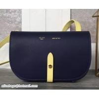Good Quality Celine Smooth Calfskin Strap Clutch On Strap Bag 703092 Navy Blue
