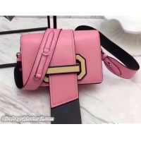 Duplicate Prada Plex Ribbon Bag 1BD067 Pink/Black 2017