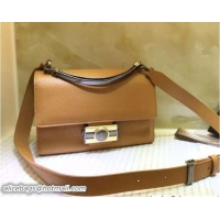 Top Design Bvlgari Monete Flap Cover Small Bag with Tubogas Handles 38558 Khaki