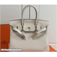 Best Grade Hermes Lace Birkin 30cm Bag in Swift Leather H60306 Off White