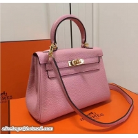 Well Crafted Hermes Clemence Leather Kelly 20cm Mini Bag H60405 Baby Pink