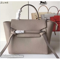 Fashion Celine Belt Tote Mini Bag in Original Clemence Leather 72031 Lotus Pink